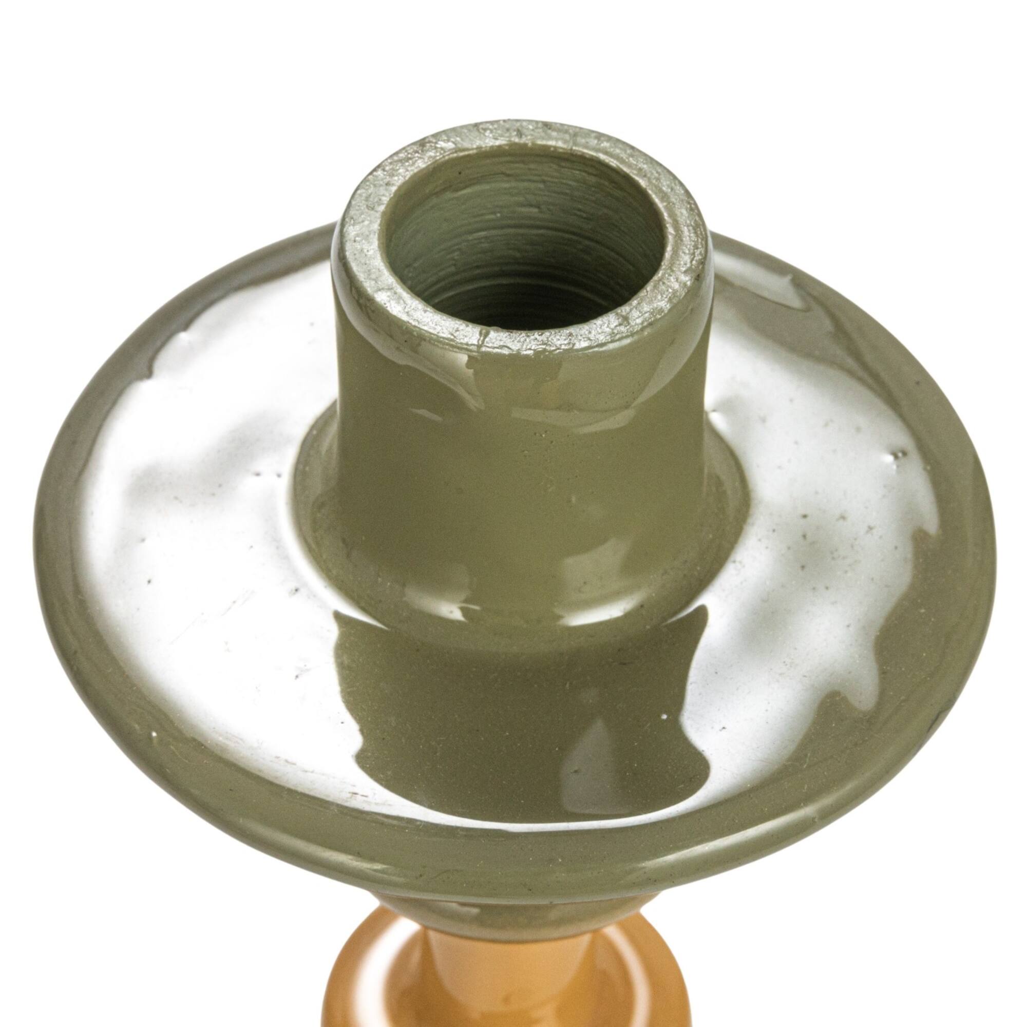 Hello Honey® 9" Enameled Decorative Metal Taper Candle Holder
